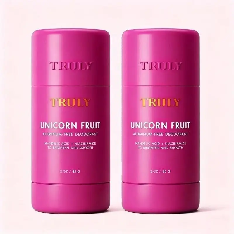 【Buy One Get One Free】Unicorn Fruit Brightening & Smoothing Deodorant, Aluminum Free Formula with Papaya Enzymes & Mango Butter, Controls Underarm Odor, Fades Dark Underarm Discoloration, Exfoliates Dead Skin, Sweet Cotton Candy Scent