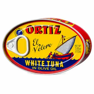 Ortiz Spanish Low Sodium Tuna Special Edition Gift Pack - 12 x 3.95oz Tins, Tender Wild-Caught Fillets Hand-Packed in Extra Virgin Olive Oil, Gourmet Food Gift for Foodies