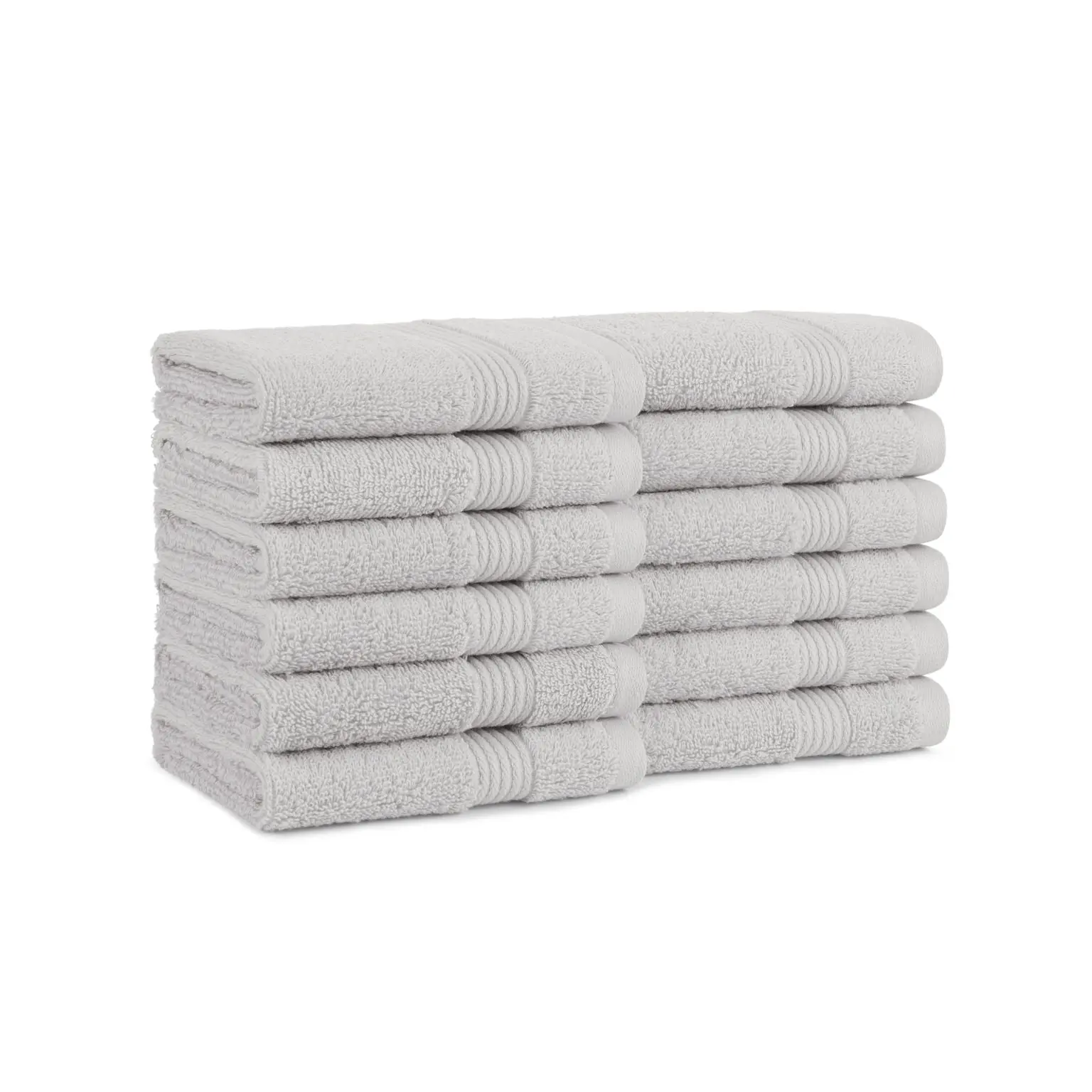 Host & Home Luxury Washcloths (12 Pack or Case of 60), Soft & Absorbent 100% Cotton, Quick-Drying, 13x13 in., Six Color Options, Dobby Border
