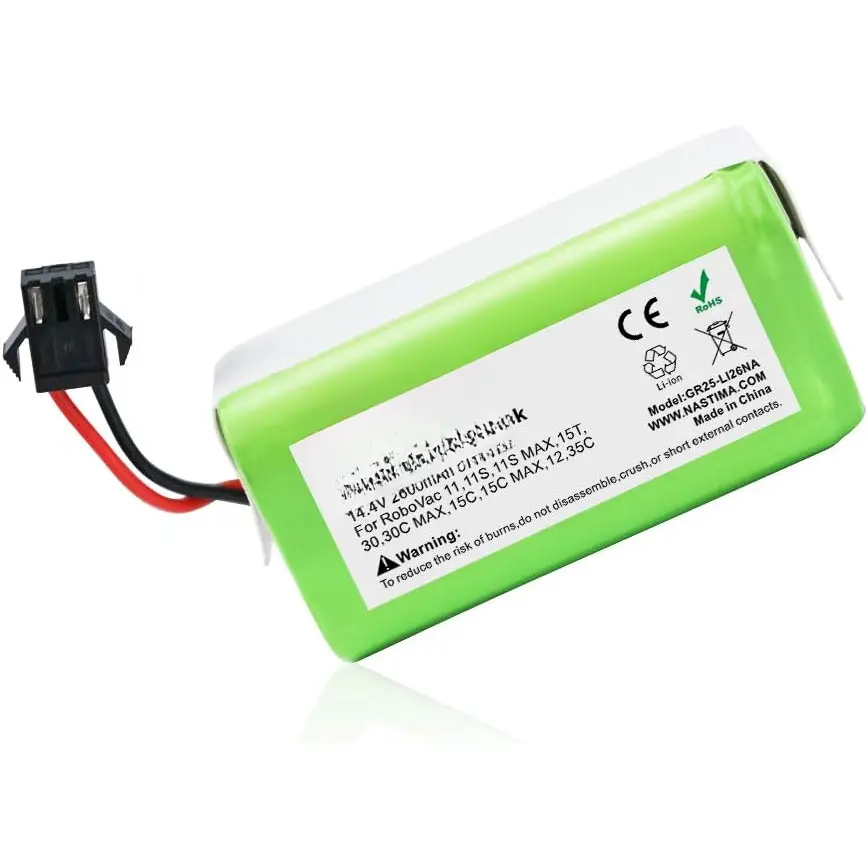14.4V Li-ion High Compatibility Replacement Battery for Eufy Robovac 11,11S,11S MAX,12,15C,15C MAX,25C,30C,G10 Hybrid,Tesvor X500,Goovi F007C,D380,D382,Ecovacs Deebot N79,N79S,DN622 - Over-Charge Protection, Manufacturer Warranty, Safety & Reliability, Ma