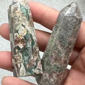 Green Cherry Blossom Agate Towers  Available now from Urban Rutile