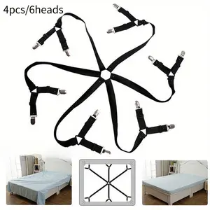 BedSheet Holder Elastic Bed Sheet Strong Clip Grippers Bed Sheet Adjustable Bed Sheet Clip Holder Set bed sheet clips Durable Bedding Accessories