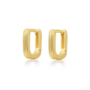 The Mini Ridged Chain Link Huggies