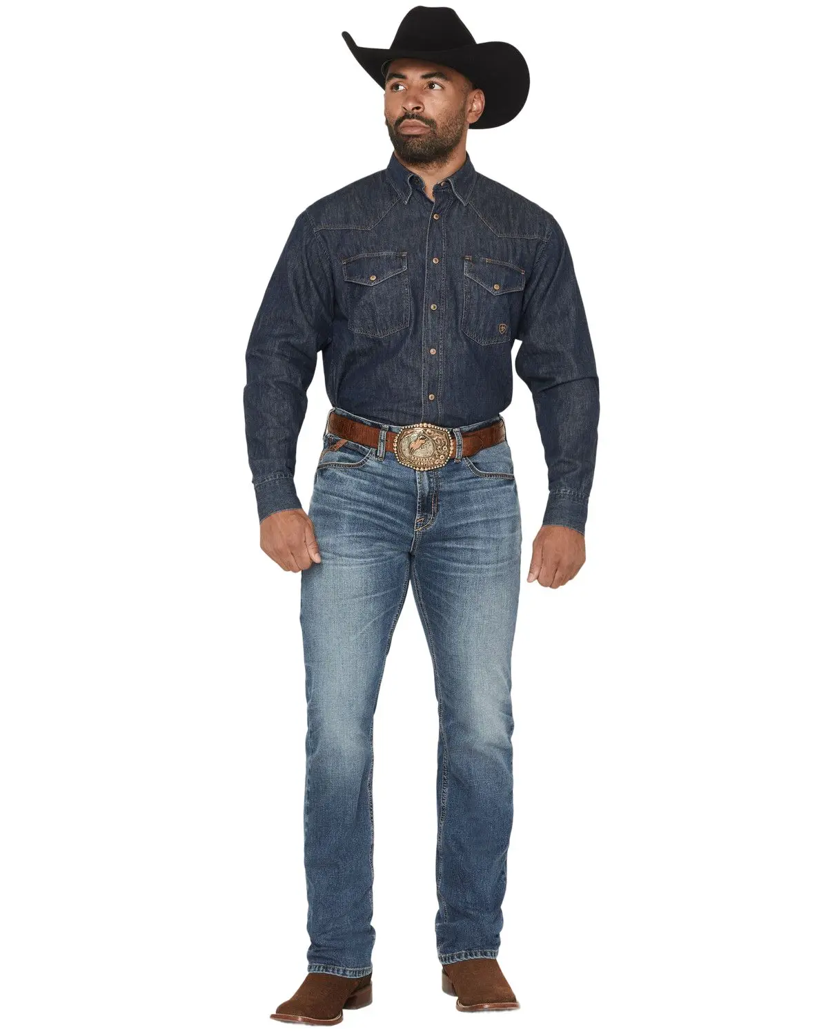 Ariat Men's M7 Livermore Medium Wash Slim Straight Stretch Denim Jeans - 10065923
