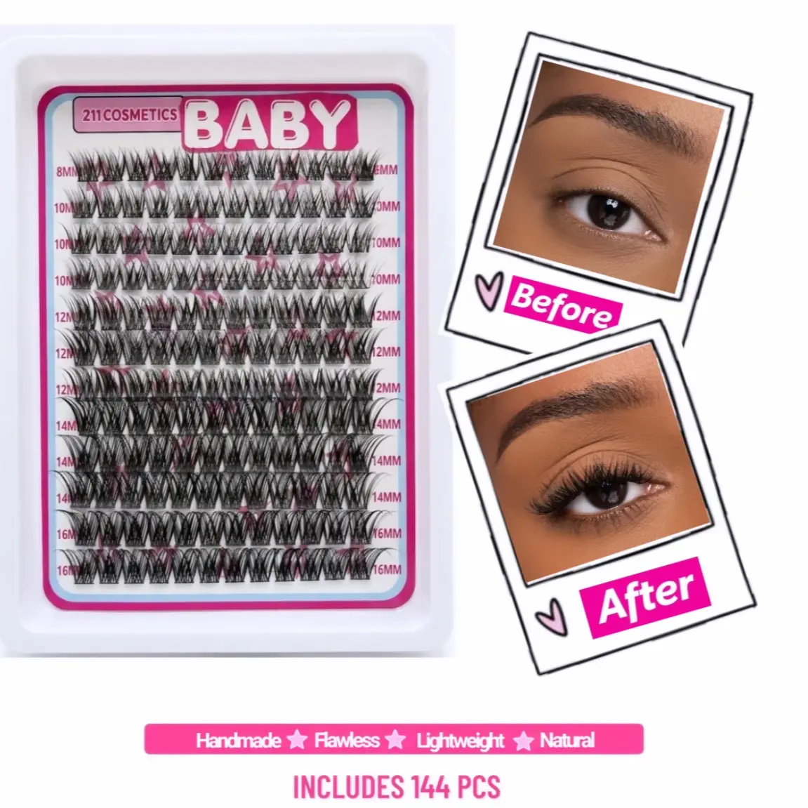 144pc Lash Clusters “Baby” Eyelashes Eyelashes Extensions