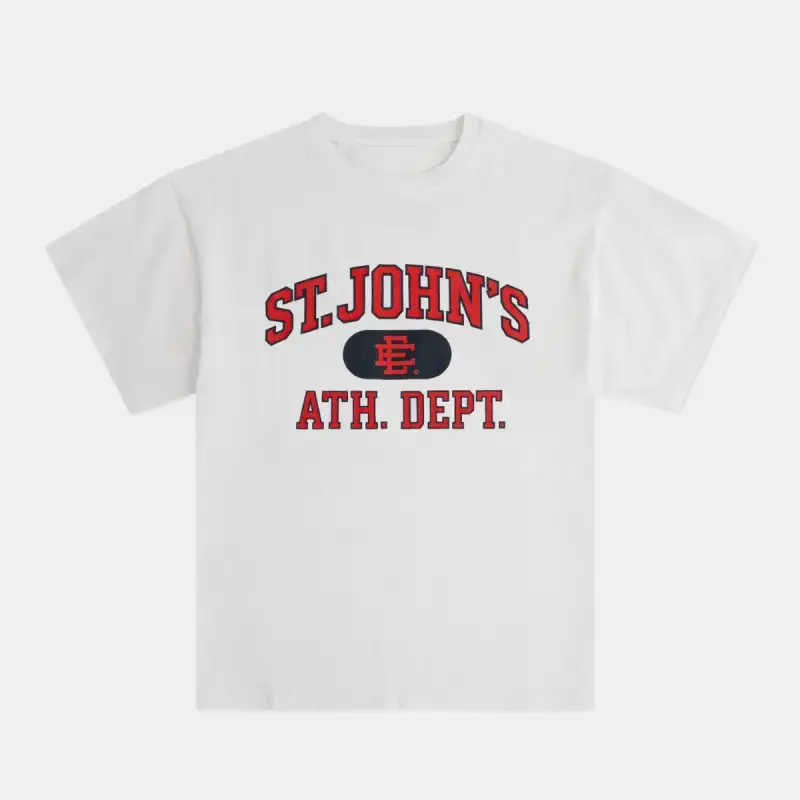 Youth and Adult Vintage St. John’s Athletic Dept Graphic T-Shirt, Unisex Oversized Cotton Tee, College Style Streetwear, Retro Graphic Shirt for Men & Women