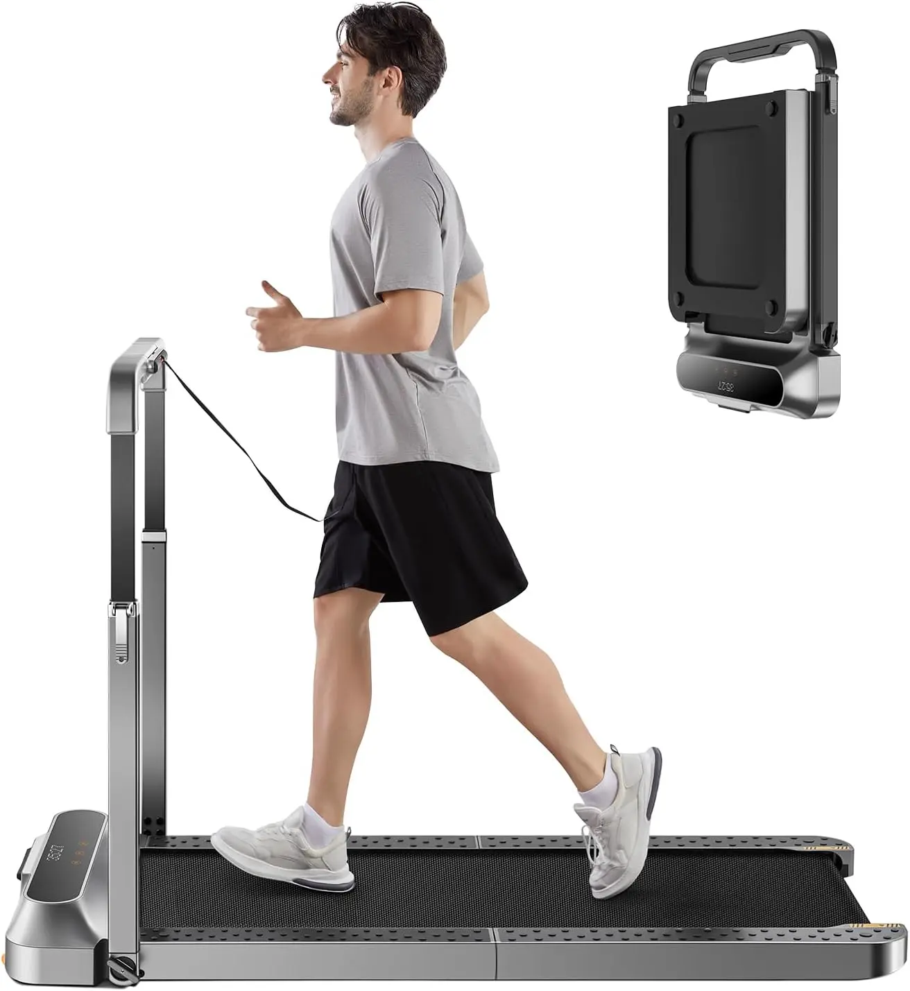 WalkingPad R2 2-in-1 Foldable Under Desk Treadmill, Walk & Run Mode, 7.4 MPH Max Speed, LED Display, App & Remote Control, Low Noise Motor, 300lbs Capacity, Moving Wheels, Dual Shock Absorption, Portable for Home & Office#HomeGym #FitnessTreadmill
