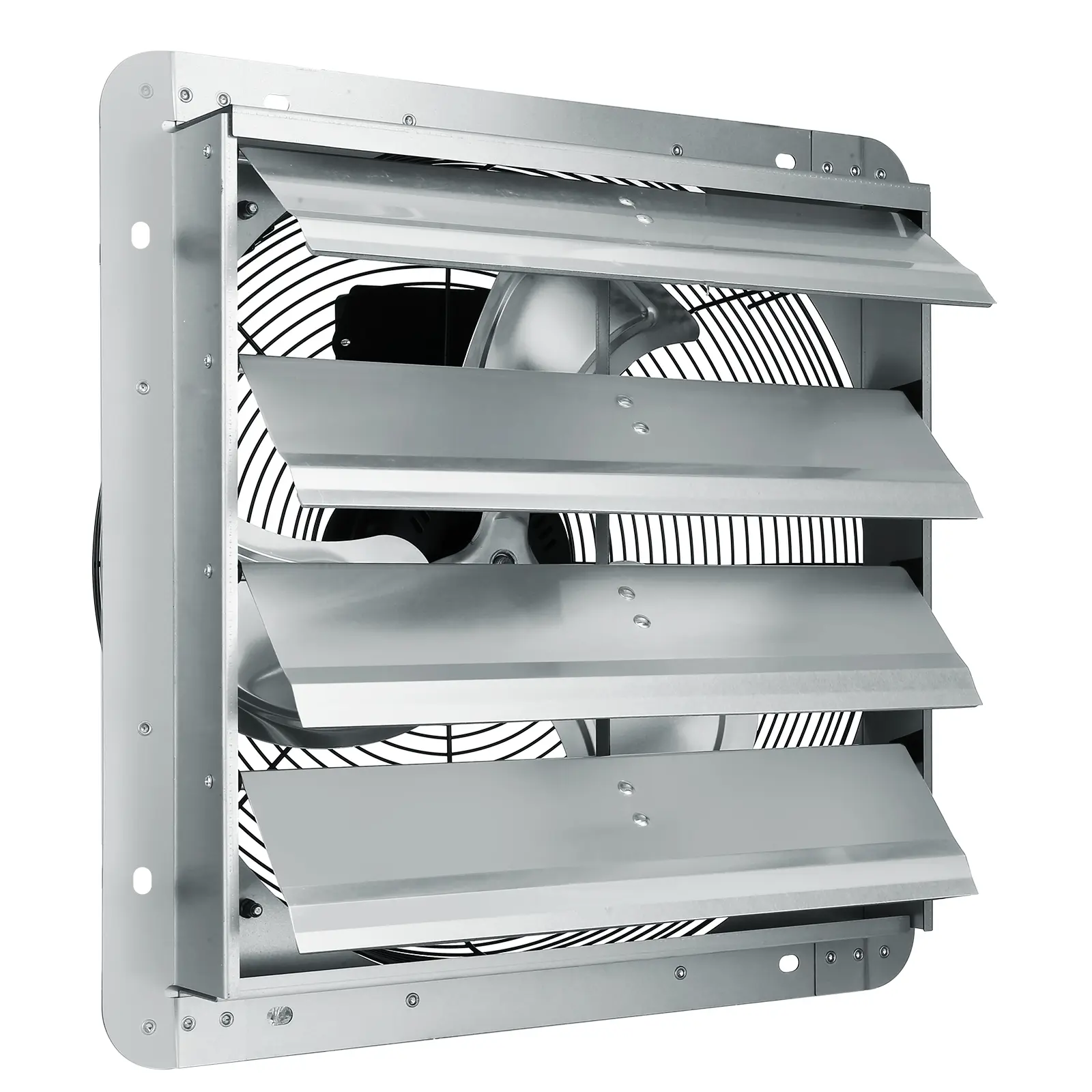 【summerfinds】VEVOR 16'' Durable Shutter Exhaust Fan, High-Speed 2000 CFM Wall Mounted Attic Fan with AC Motor, Ventilation & Cooling for Greenhouses, Garages, FCC Certified, Wall Mounted Fan