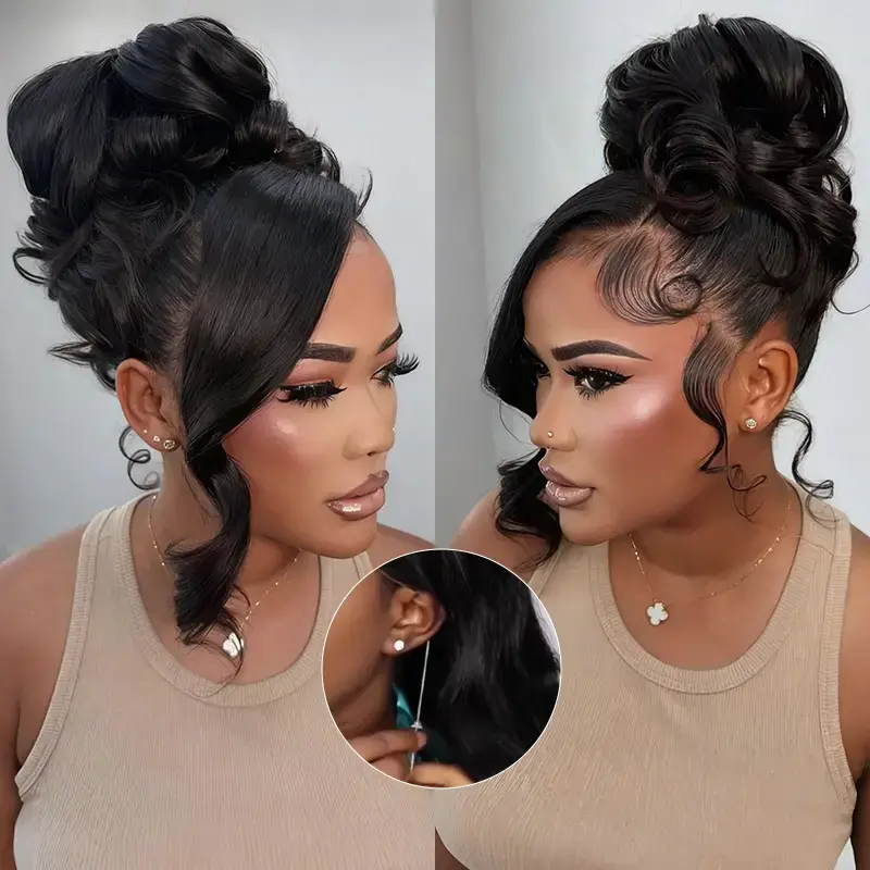 Ashimary Invisi-Strap Snug Fit 360 Body Wave Transparent Lace Frontal Bleached Knots Pre-Cut Lace Glueless Wig#Summervibes,summerhairstyles