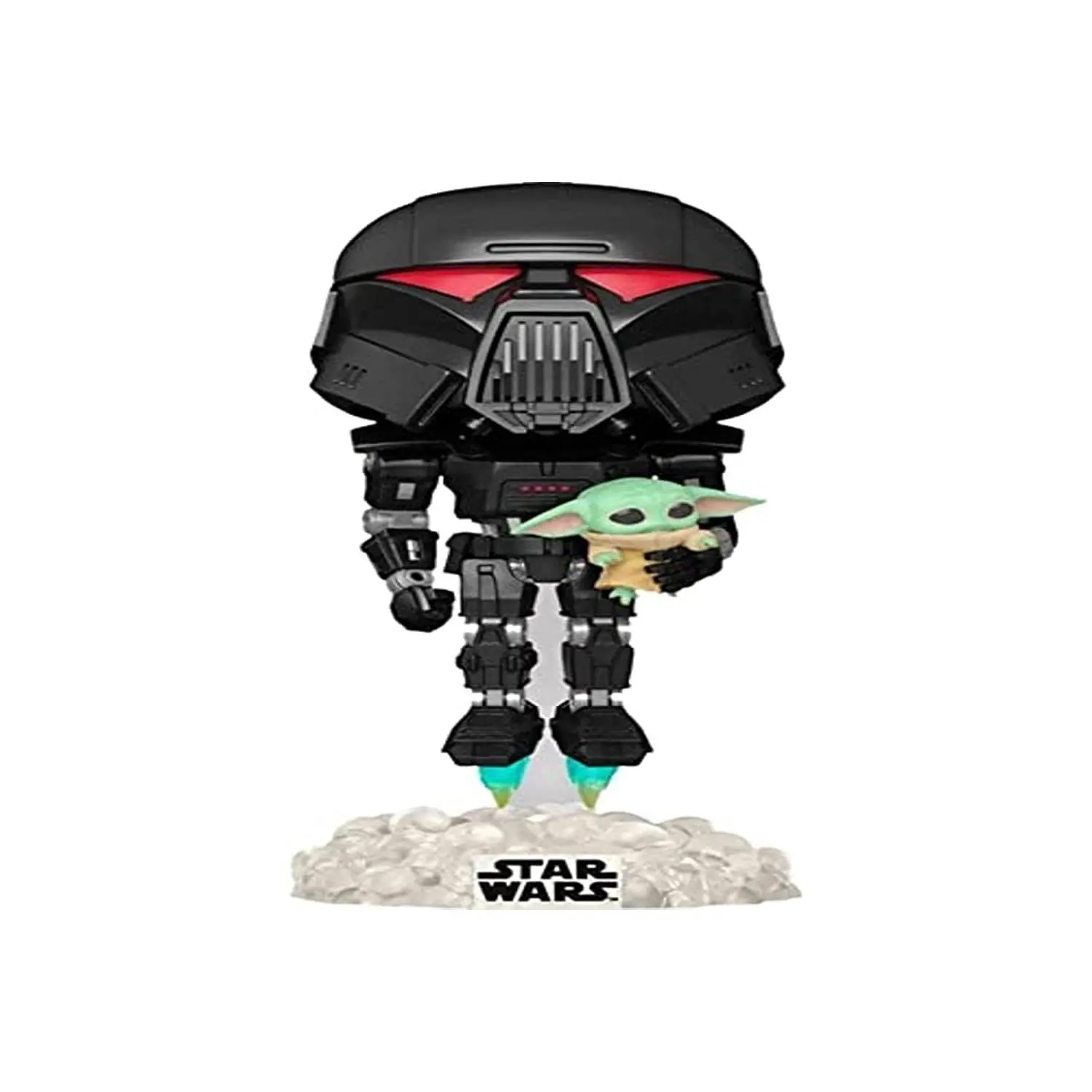 Funko POP! Star Wars: The Mandalorian - Dark Trooper with Grogu [Glows in the Dark Exclusive]