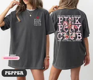 PinkkPony Club ComforttColors Shirt, I'm Gonna Keep On Dancing, Midwest Princess 2024 Tour Tee, WLW Pride Music Tee, Left Chest Embroidery