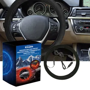 Heated Steering Wheel Cover, 14.5-15.5 Inch Winter Protection, Non-Slip Universal Car Steering Wheel Cover, Fast Hand Heating, Interior