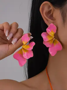 Boho Style Irregular Flower Dangle Earrings, Dainty Fashion Jewelry for Party, Daily Clothing Decor, Trendy All-match & Exquisite Jewelry for Birthday Gift, Statement Earrings