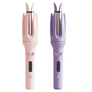 Automatic Hair Curling Iron, Negative Ion Automatic Hair Hair Curl Wand, 28mm Hair Curler, 4 Modes Adjustable Temperatures Rotating Curling Iron for Women, Hair Styling Tools for Home love gift
