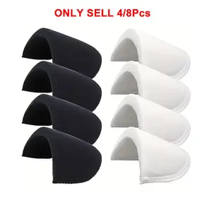 4-Pack/8-Pack Polyester Soft Shoulder Pads, Unisex Padded Jacket Garment Sewing Accessories, Sew-On Shoulder Pads for Tailoring and Lining