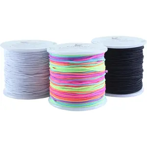 KONMAY 1.0mm Stretchy Bracelet String, Elastic Beading Cord for Pony Beads, Kandi Bracelets, Necklaces & DIY Crafts, Mixed, 50 Yards Each