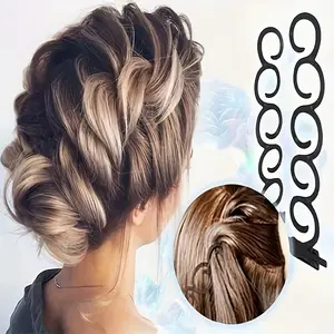 2-Piece Women's Hair Styling Kit - French Braid Maker & Twist Tool for Elegant Updos, Professional Bun Creator with Easy DIY Design for Home Use, Perfect for Creating Sophisticated Hairstyles