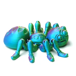3D printed spider model toys, flexible joint animal doll statues, home and office desk decorations, holiday surprise gifts Playtime Interaction