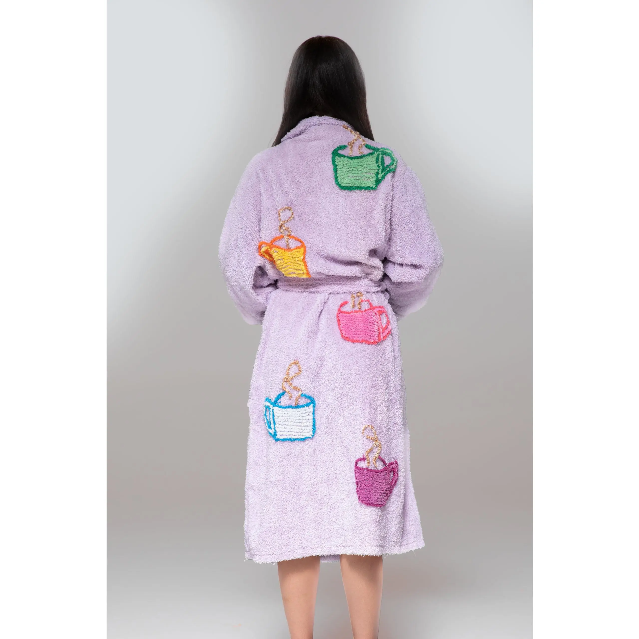 Coffee Talk Chenille Luxury Bathrobe in Lilac for Men 2025 Hand-Tufted  Cotton Robe with Embroidered Coffee Cups for Comfort and Style Classic  Menswear - TikTok Shop