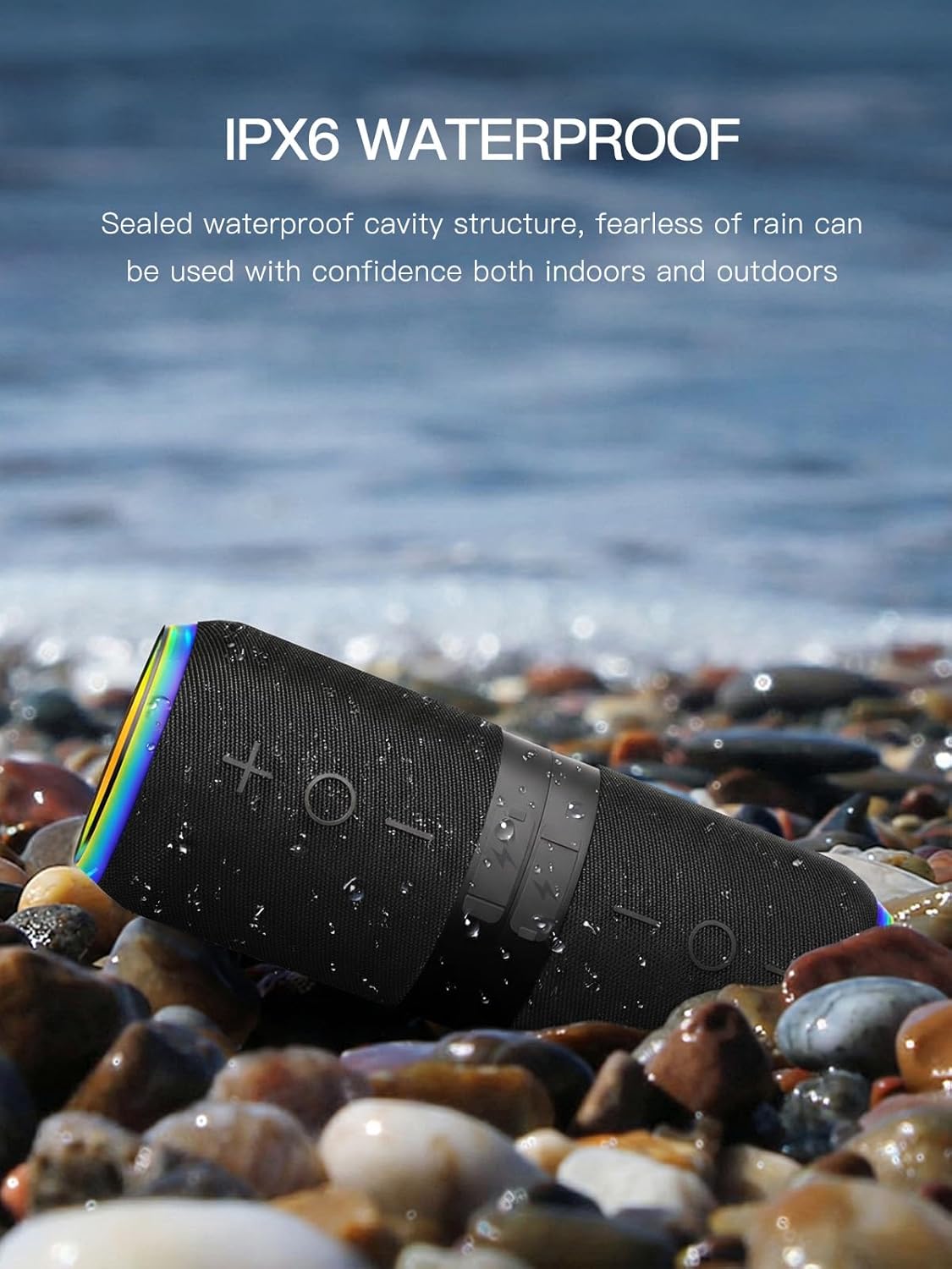 Splittable Magnetic Bluetooth Speaker, 2-in-1 Waterproof Portable Wireless Speaker, 20W Loud Stereo Sound V5.4 for Home Entertainment Outdoor Travel
