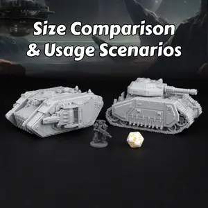 Sci-Fi Tank Miniatures for RPGs FF650A & FF650B Tactical Terrain Models for TTRPG Games Military Base Battlefield Collection Fantasy RPG Accessories Ideal Gift for Collectors Decor Ornaments