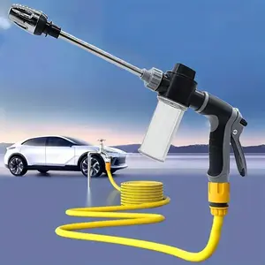 Multifunctional High Pressure Car Wash Water Sprayer, Adjustable Water Sprayer with Copper Tip, Garden Water Sprayer with Quick Connection Adapter
