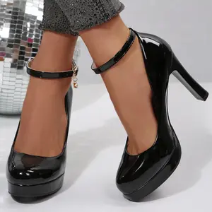 Women's Platform High Heels Adjustable Ankle Buckle Elegant Wedding Footwear