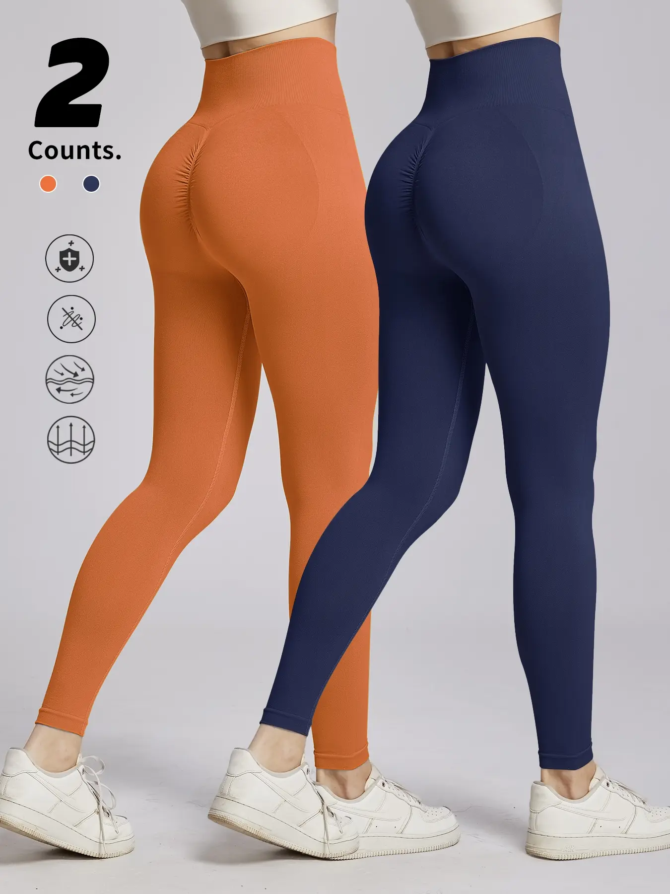 Women's Fall Winter High Waisted Tight Pants Set, Comfortable Supportive Belly Design, Non-Transparent, Ideal for Sports Yoga Running, Athleisure Fitness Leggings