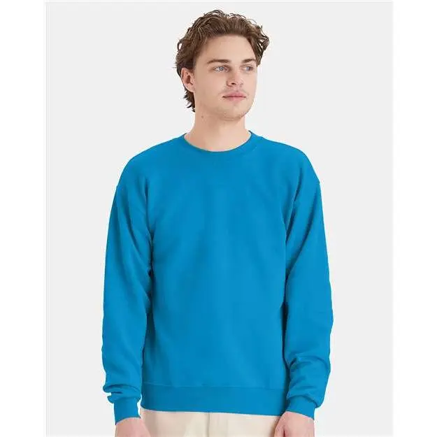 Custom Embroidered - Hanes - Unisex Ecosmart® Crewneck Sweatshirt - Teal - P160