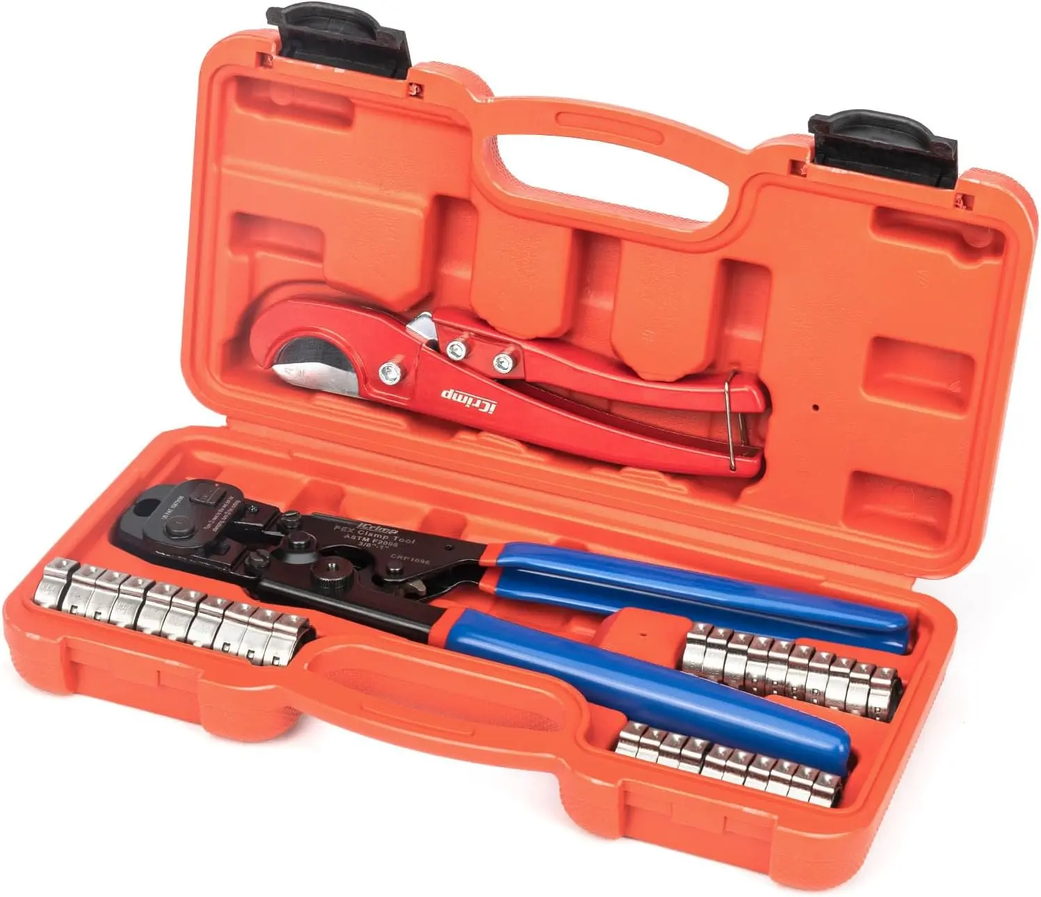 PEX Clamp Tool Kit for 3/8-in, 1/2-in, 3/4-in, 1-in PEX Clamp Cinch & Removal,