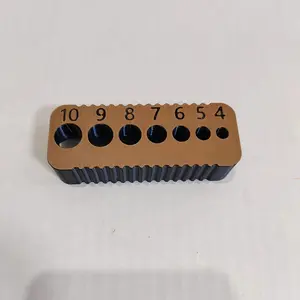 Heavy duty plastic drilling guide with 4-10mm scale and numbered holes (1-100) - precision drilling tool suitable for wood and gypsum board - compatible with 4-10mm drill bits, manual drilling guide