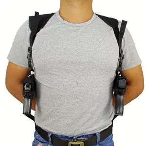 Concealed carrying dual shoulder holsters with adjustable pistol holster