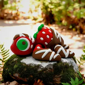 3D Printed Strawberry Turtle Fidget Toy - Articulated Flexi Sensory Toy Made in USA
