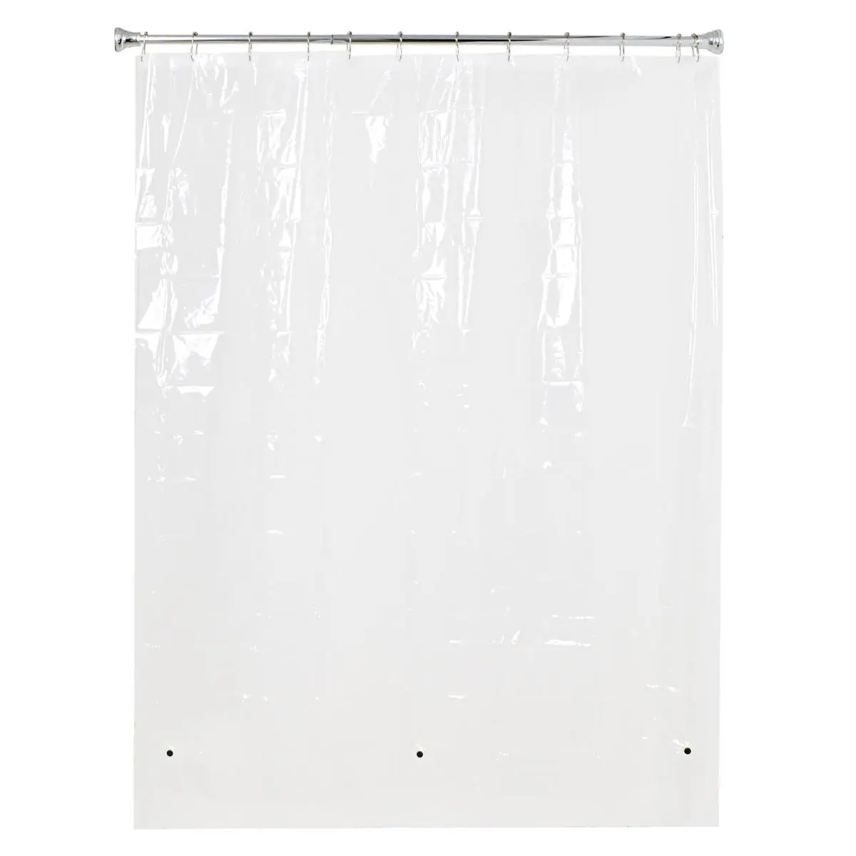 212 MAIN BL4KK 3G Transparent Waterproof PEVA Leak-Preventing Shower Liner, 71x71in Chlorine-Free PVC Bath Decor, Easy-to-Maintain Home Supply, Reduces Billowing, Hooks Up to Shower Rod