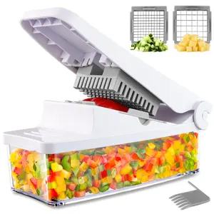 Kitchen Veggie Chopper, 2-in-1 Vegetables Dicer Cutter, Suitable for Onion, Potato, Cucumber and Fruits