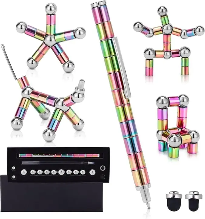Fidget Pen, Decompression Magnetic Fidget Toy Pen, Magnet Pen Fidget Toy Relieve Pressure Novel Toy Gift for Kids or Friends!