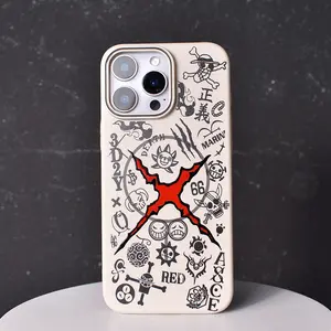 One Piece Luffy Scar Magnetic Phone Case for iPhone 16 Pro Max, Wireless Charging Compatible Creative Design Unique Style Protective Cover