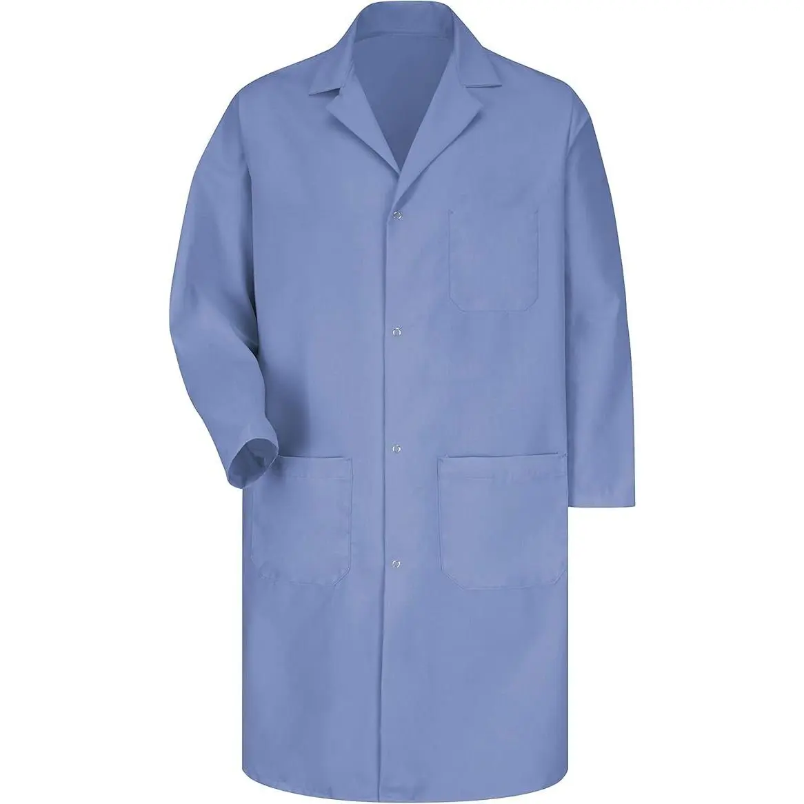 Red Kap Men's Classic Lab Coat, Wrinkle Resistant Polyester-Cotton Blend Workwear with Pockets and Gripper Closure, Menswear, Machine Wash