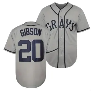 Men's #20 Josh Gibson Homestead Grays National League Exquisite Embroidery Baseball Jersey, Professional Sportswear Top, Stylish Sports Fan Gift for Outdoor Activities
