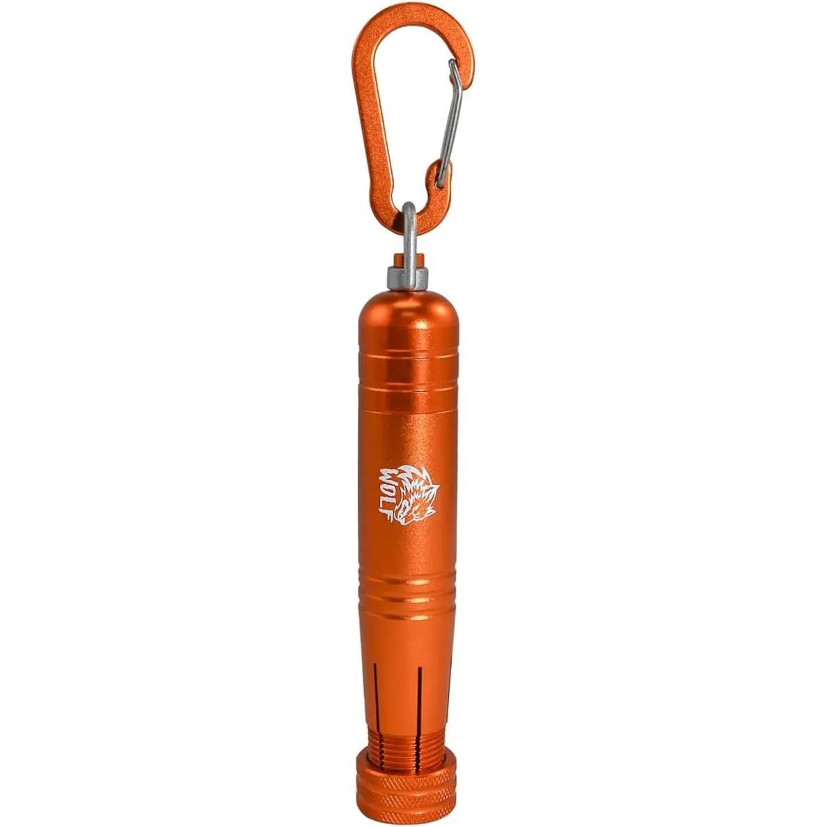 Heavy Duty Steel Crayon Holder with Contoured Grip - Ambidextrous Tool for Carpenters, Fits 1/2" Round & Hexagonal Crayons, Smooth Rotating Carabiner for Belt & Tool Pouch, Lightweight, Metal, Ferro Rods, Round/Hex, Lumber Keels, 0.9" X 5", Attach To Atta