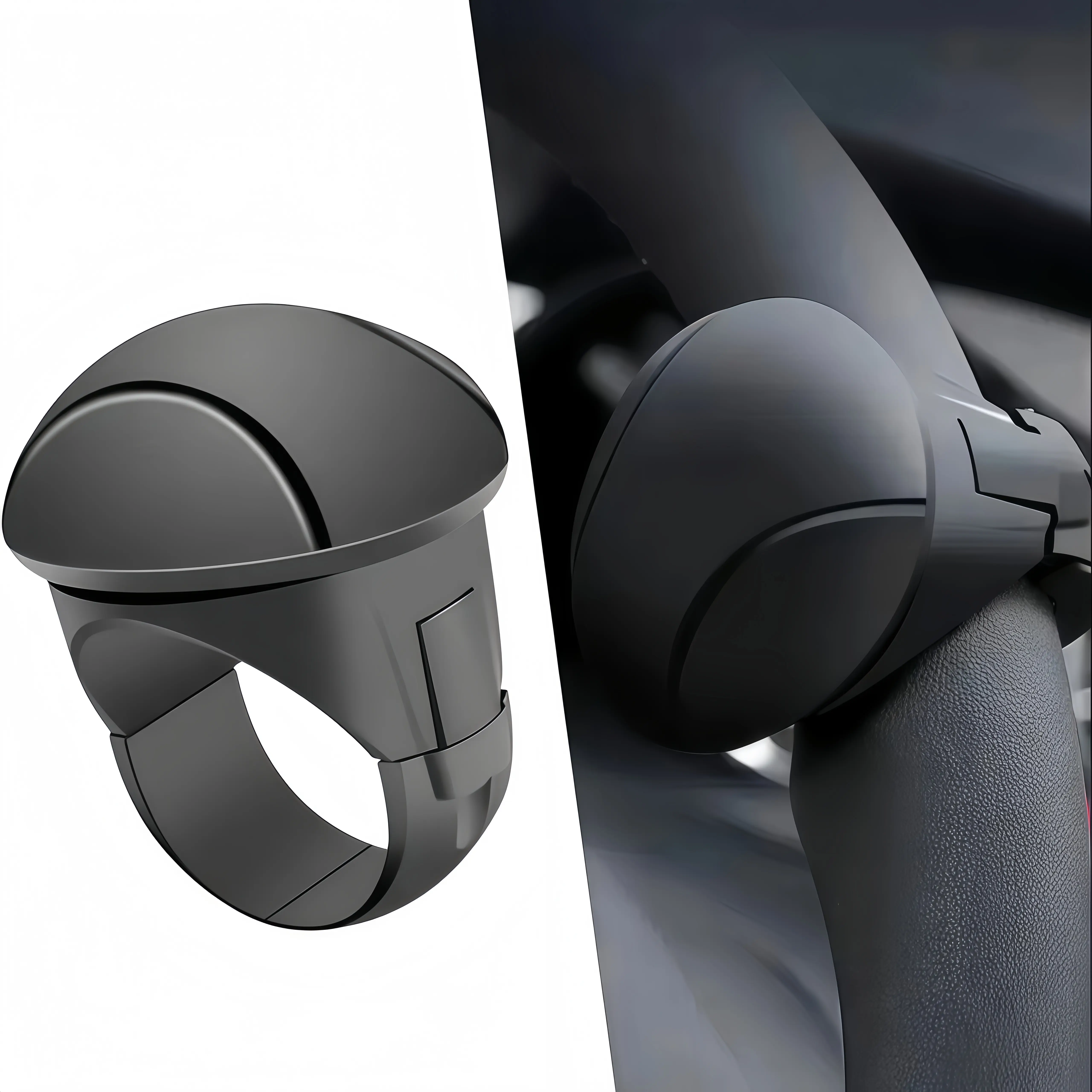 2 Pack Steering Wheel Spinner Knob for Car Truck SUV, 360° Rotatable Power Handle with Non-Slip Silicone Grip, One Hand Driving Assistant for Effortless Steering & Parking, Great Gift for Drivers Dad Husband