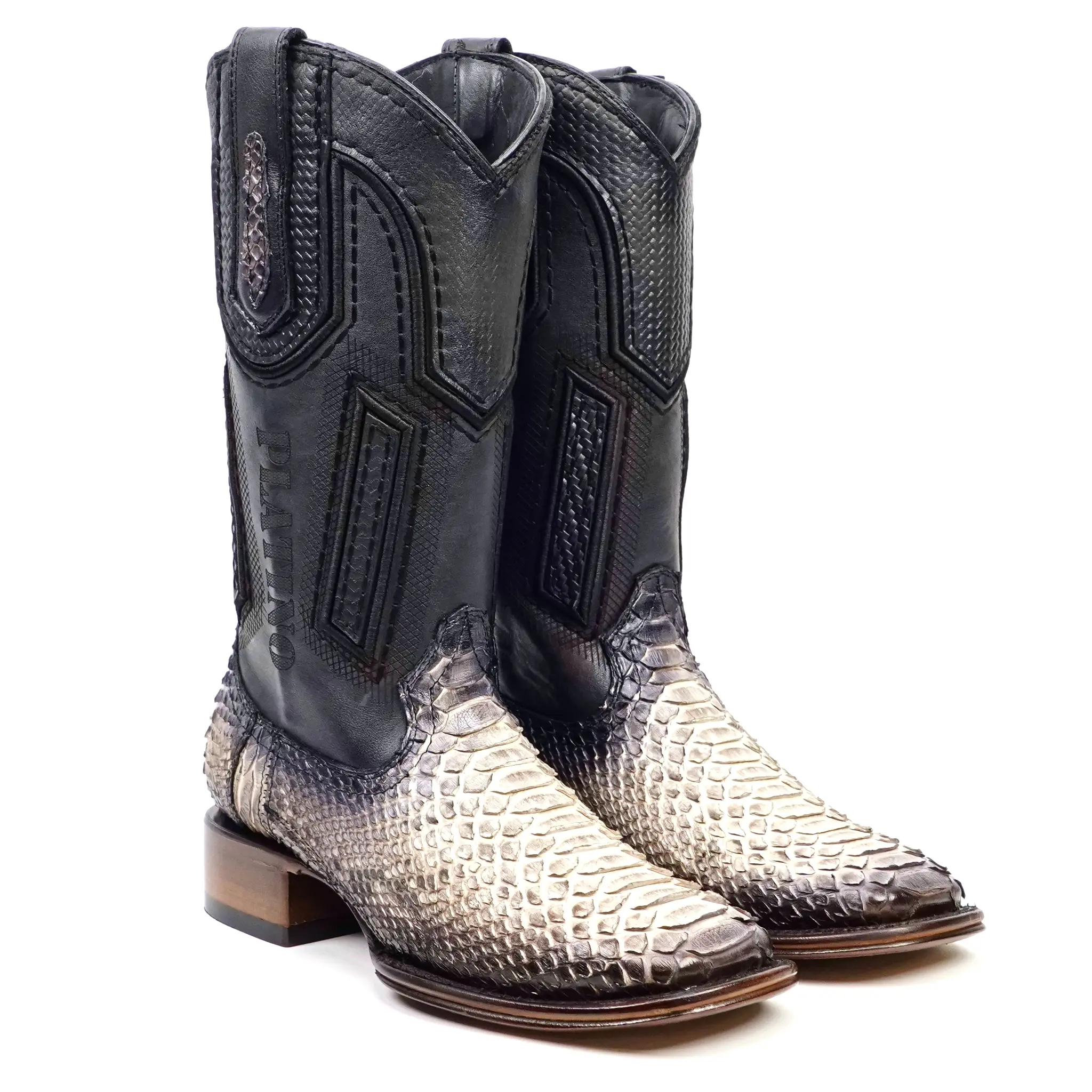 Tanner Platinum Cowboy Boots - Natural - Square Toe