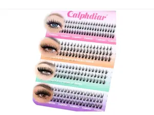 Bottom Lash Clusters DIY Eyelash Extensions 4 Styles Lower Lashes Wispy Bottom Individual Lashes 5-7mm Natural Thin Band Eyelash Clusters 225pcs for Bottom Lash Extension