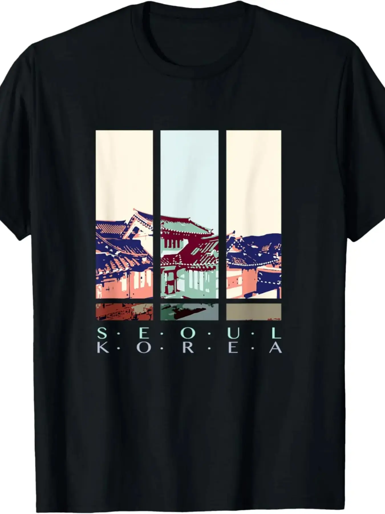 Men's  Women's Seoul Korea T-Shirt - Korean Text unisex soft cotton short sleeve t shirt, vintage graphic casual tee for men women teens, perfect birthday holiday gift for camping travel gym daily street  wear