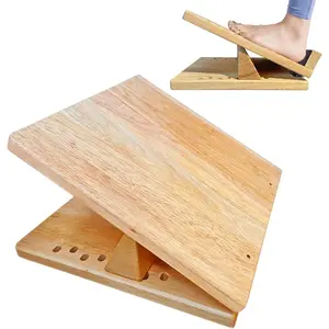 Professional Wooden Slant Board for  Stretching-Copyright (C), 16 Adjustable Angles, 440 lbs Weight Capacity, Adjustable Incline Board for Knees Ankle Heel Feet Leg- Flat Type