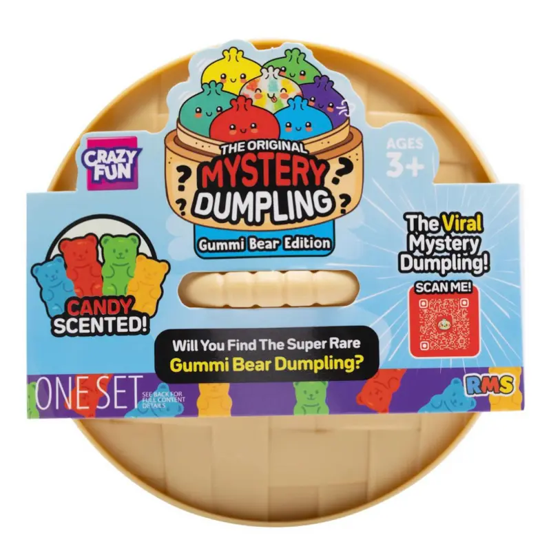 100% Authentic Squishy Fun Original Mystery Dumpling Squishy Toy - Pork Bun, Galaxy, Tie Dye, Gold Glitter, Green/Pink/Purple Holographic, Stuffed Bun, Gummi Bear Editions - Limited Edition Soft Fidgets Squishies with Surprise Inside for Stress Relief Dum