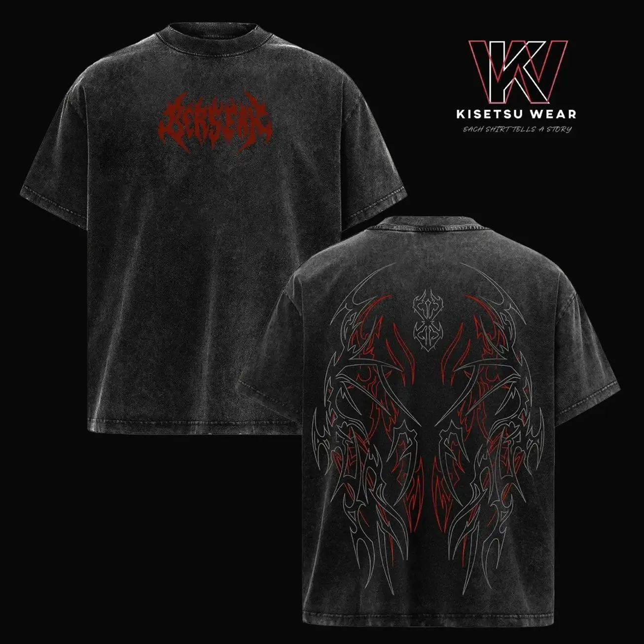 Berserk Pump Cover T-Shirt – Vintage Washed Oversized Gym Streetwear Tee, Heavy Cotton Fitness Top, Dark Aesthetic Unisex Apparel, Soft Loose Fit for Workout & Training 8V5