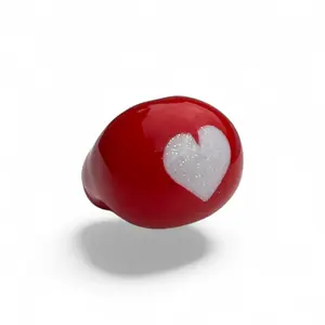 Heart Nose Series — Silicone Clown Noses with White Glitter Heart | 3 Shapes | Gloss Finish | Custom ColoursCustom Colour