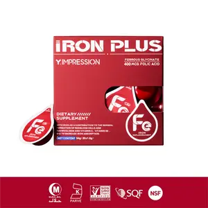 Y.IMPRESSION Multidimensional Iron Microparticle Powder Supplement - 30mg High Content, for Blood Health & Energy - Gentle Iron Supplement - 30 Capsules per Box - For Men and Women**