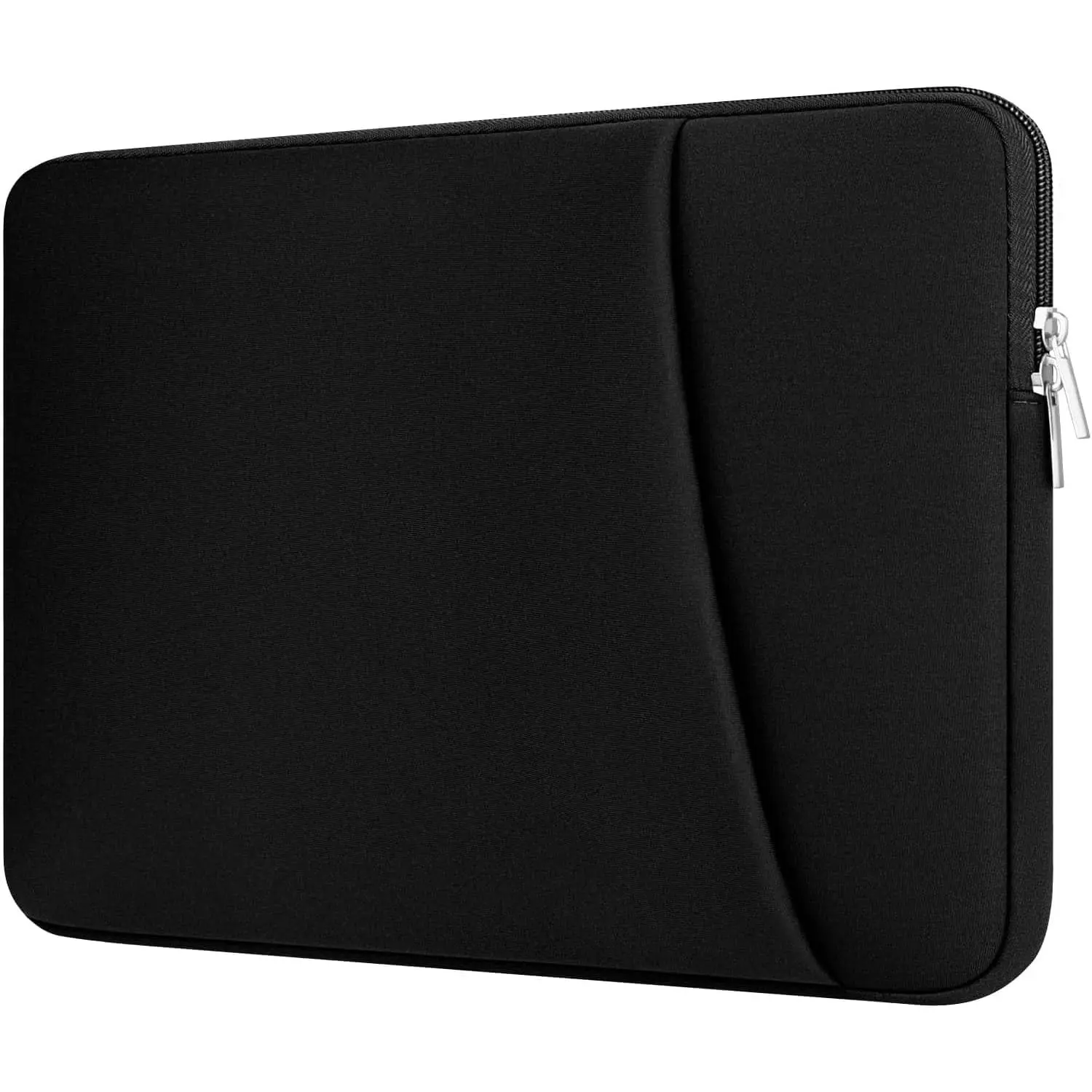 Laptop Sleeve Case with Zipper Accessory Pocket Compatible with 13 to 14 inches MacBook Air/Pro HP Acer Padded Computer Pouch Cover Shockproof Protective for 13” to 14” Laptop/Chromebook/Tablet,Black